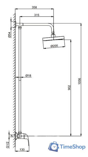 Душевая система  FRAP F2426 - Изображение №2 — Интернет-магазин Time-Shop