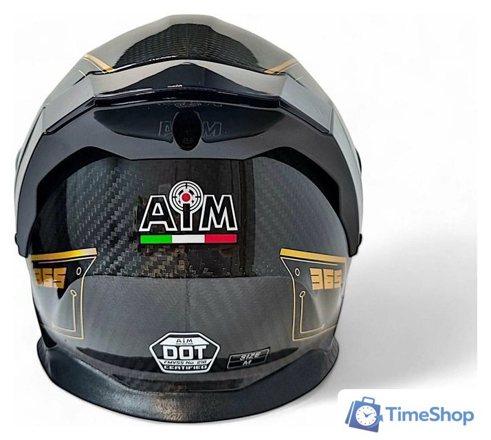 Мотошлем AIM RH365 365-012-S (S, Carbon Kaiqi Golden) - Изображение №3 — Интернет-магазин Time-Shop