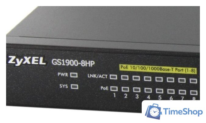 Управляемый коммутатор уровня 2+ Zyxel GS1900-8HP - Изображение №13 — Интернет-магазин Time-Shop