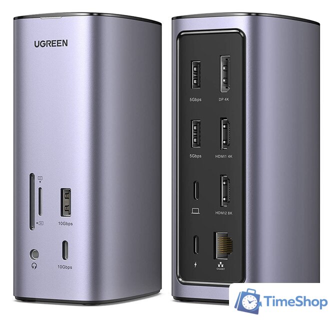Док-станция Ugreen USB C Triple Display Docking Station 12-in-1 90325 - Изображение №1 — Интернет-магазин Time-Shop