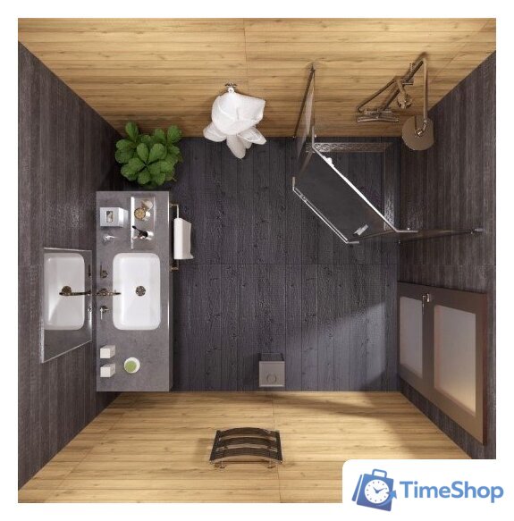 Душевой уголок Triton Дека-Блэк 90x90 (хром, без поддона) - Изображение №5 — Интернет-магазин Time-Shop