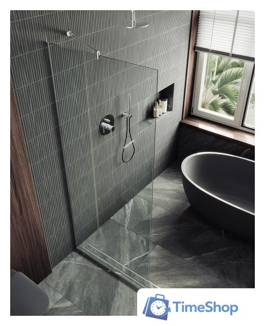 Душевая стенка MaybahGlass 195x89 MGD-689-5у (прозрачное стекло/хром матовый) - Изображение №4 — Интернет-магазин Time-Shop