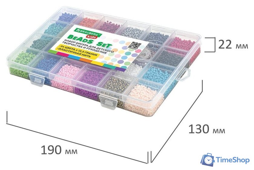 Набор бисероплетения BRAUBERG Kids Beads Set 664696 - Изображение №6 — Интернет-магазин Time-Shop