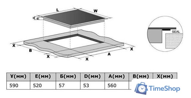 Варочная панель Haier HHY-C64NVB - Изображение №2 — Интернет-магазин Time-Shop