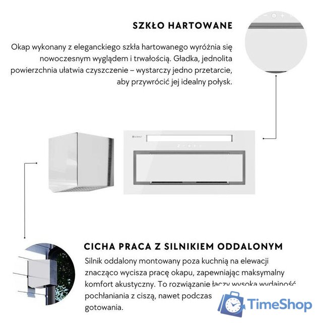 Кухонная вытяжка Globalo Silentio 60.2 White + Turbina TZ 1.1 - Изображение №3 — Интернет-магазин Time-Shop