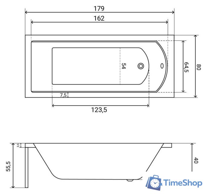 Ванна Lauter Amelia 180х80 21204080 - Изображение №27 — Интернет-магазин Time-Shop