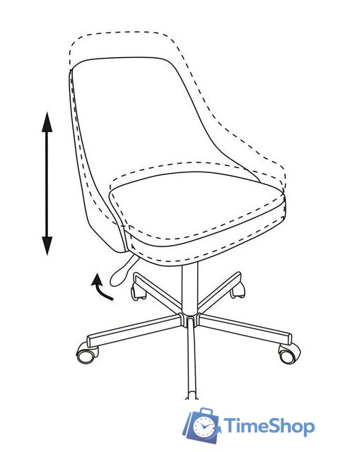 Офисное кресло Бюрократ CH-340M (бордовый) - Изображение №6 — Интернет-магазин Time-Shop