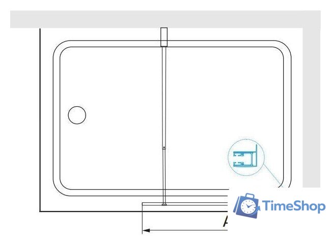 Стеклянная шторка для ванны RGW SC-051-B 351105109-14 - Изображение №4 — Интернет-магазин Time-Shop