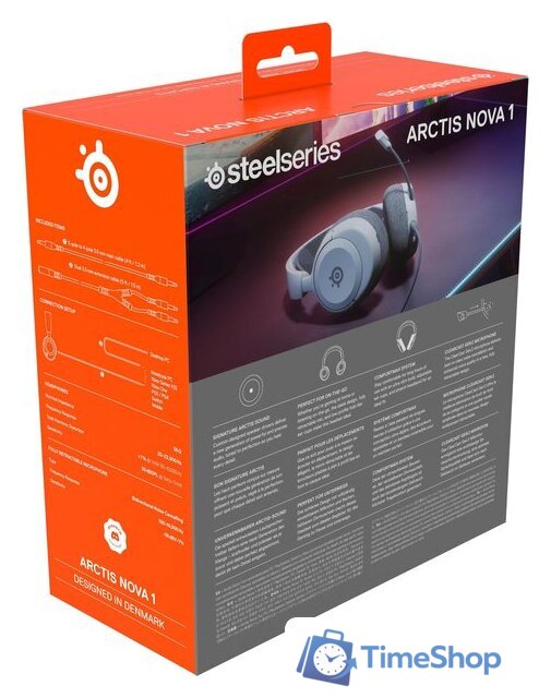 Наушники SteelSeries Arctis Nova 1 (белый) - Изображение №12 — Интернет-магазин Time-Shop