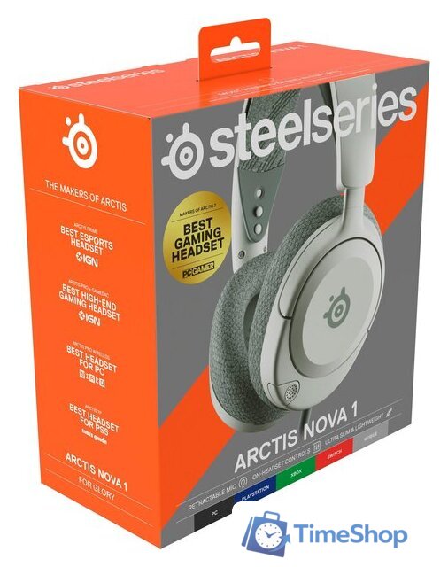 Наушники SteelSeries Arctis Nova 1 (белый) - Изображение №11 — Интернет-магазин Time-Shop