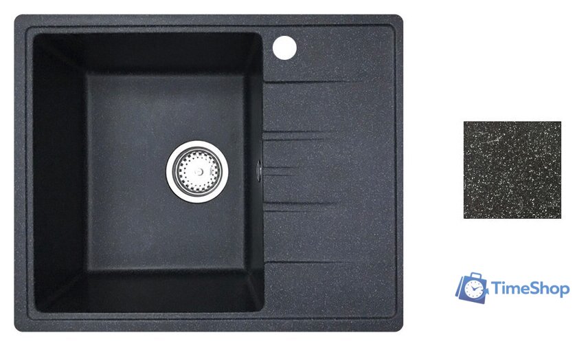 Кухонная мойка БелЭворс Mila L (черный, без сифона) - Изображение №1 — Интернет-магазин Time-Shop