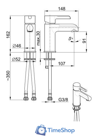 Смеситель Armatura Angelit 4722-815-40 - Изображение №2 — Интернет-магазин Time-Shop
