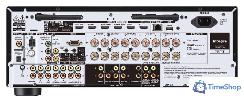 AV ресивер Integra DRX-3.4 - Изображение №4 — Интернет-магазин Time-Shop