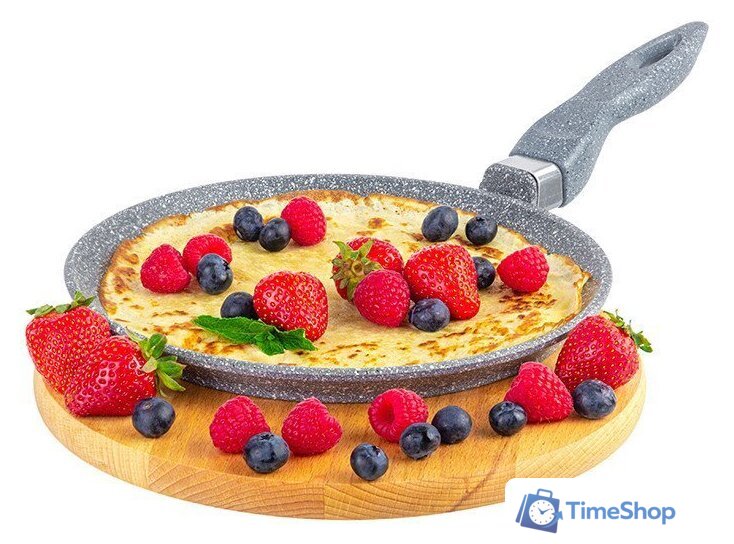 Блинная сковорода Elan Gallery Гармония вкуса 120568 (серый мрамор) - Изображение №5 — Интернет-магазин Time-Shop