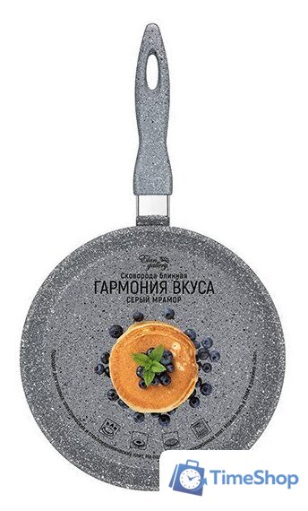 Блинная сковорода Elan Gallery Гармония вкуса 120568 (серый мрамор) - Изображение №4 — Интернет-магазин Time-Shop