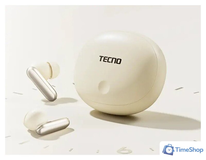 Наушники Tecno True 1 Air (бежевый) - Изображение №10 — Интернет-магазин Time-Shop
