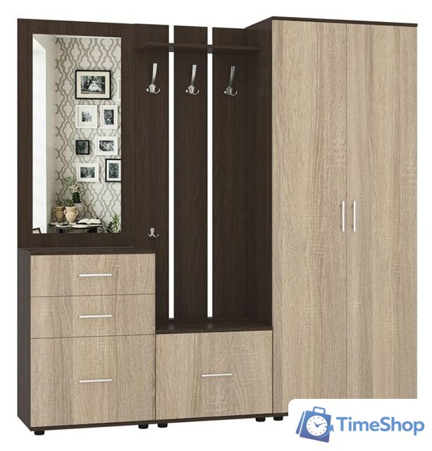 Стенка Интермебель Визит-4 (дуб венге/дуб сонома) - Изображение №1 — Интернет-магазин Time-Shop