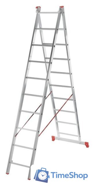 Лестница-стремянка Новая высота NV 222 алюминиевая двухсекционная 2x8 ступеней - Изображение №2 — Интернет-магазин Time-Shop