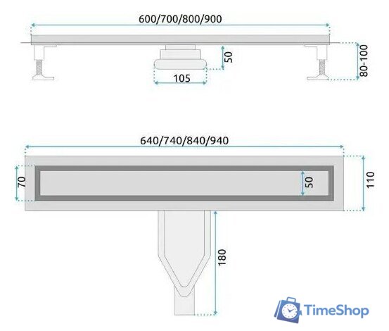 Трап/канал Rea Neox Superflow REA-G2708 - Изображение №5 — Интернет-магазин Time-Shop