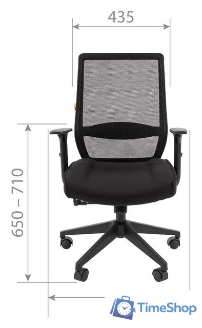 Офисное кресло CHAIRMAN 555 LT (черный) - Изображение №4 — Интернет-магазин Time-Shop