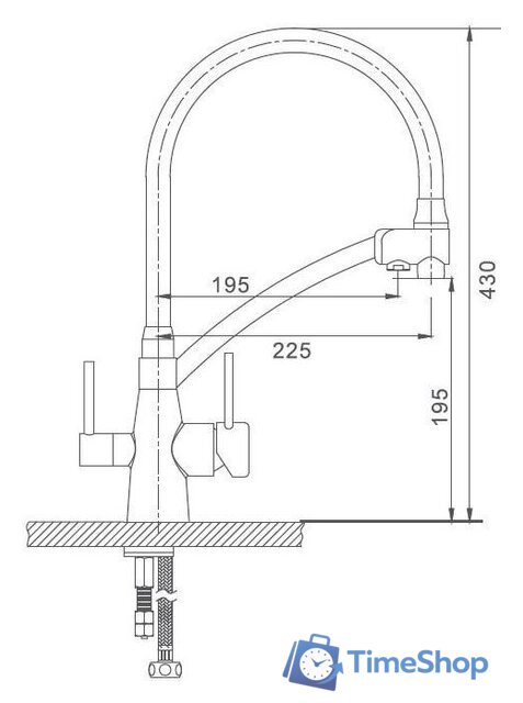 Смеситель Gappo G4398-19 - Изображение №2 — Интернет-магазин Time-Shop
