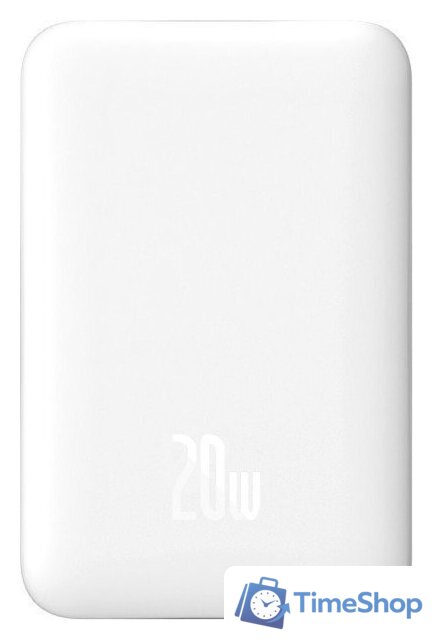 Внешний аккумулятор Baseus Magnetic Mini Air Wireless Fast Charge Power Bank 20W 10000mAh (белый) - Изображение №1 — Интернет-магазин Time-Shop