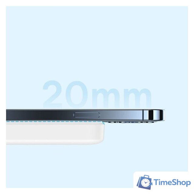 Внешний аккумулятор Baseus Magnetic Mini Air Wireless Fast Charge Power Bank 20W 10000mAh (белый) - Изображение №12 — Интернет-магазин Time-Shop
