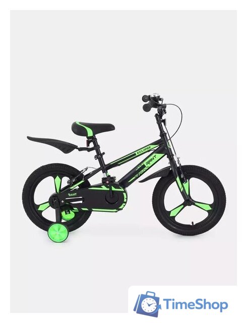 Детский велосипед Rant Eclipse 16 (черный/зеленый) - Изображение №2 — Интернет-магазин Time-Shop
