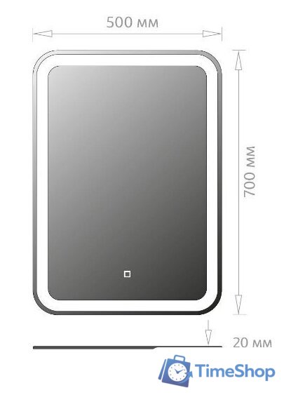  Onika Зеркало Магна 50 Led 205024 - Изображение №2 — Интернет-магазин Time-Shop