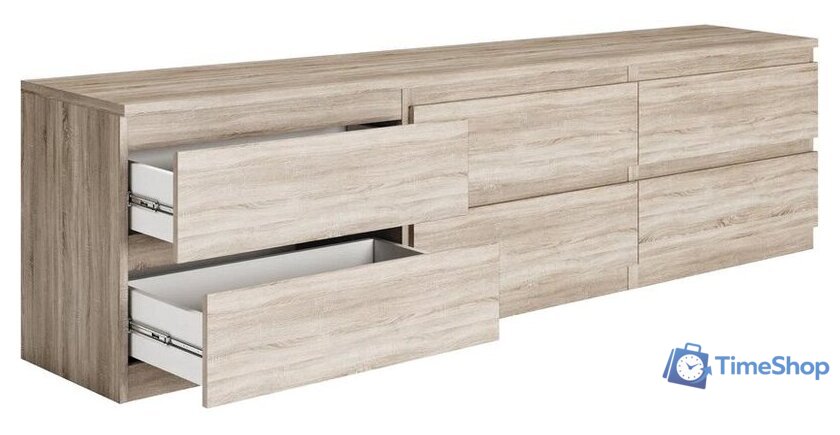 Тумба Mio Tesoro Кастор 6 ящиков 2.03.03.110.3 (дуб сонома) - Изображение №2 — Интернет-магазин Time-Shop