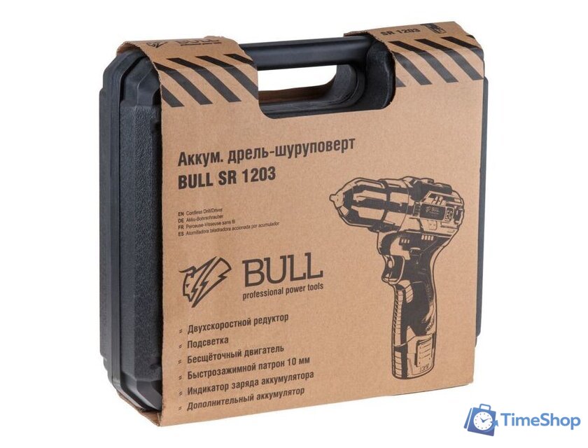 Дрель-шуруповерт Bull SR 1203 (с 2-мя АКБ, кейс) - Изображение №3 — Интернет-магазин Time-Shop