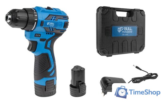 Дрель-шуруповерт Bull SR 1203 (с 2-мя АКБ, кейс) - Изображение №1 — Интернет-магазин Time-Shop