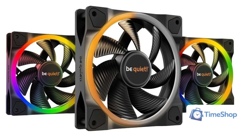 Комплект вентиляторов для корпуса с контроллером be quiet! Light Wings 120mm PWM Triple Pack BL076 - Изображение №1 — Интернет-магазин Time-Shop