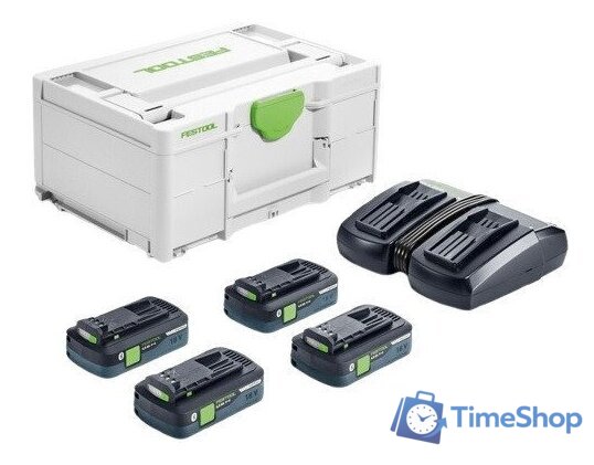 Аккумулятор с зарядным устройством Festool 577104 (18В/4x4 Ач + 18В) - Изображение №1 — Интернет-магазин Time-Shop