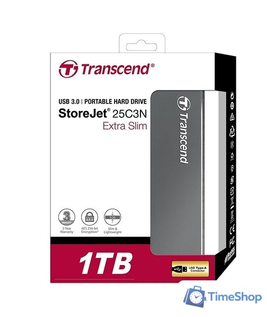 Внешний накопитель Transcend StoreJet 25C3 1TB [TS1TSJ25C3N] - Изображение №4 — Интернет-магазин Time-Shop