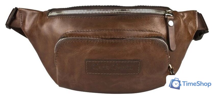 Сумка на пояс Carlo Gattini Antico Scarlino 7018-04 (темно-коричневый) - Изображение №1 — Интернет-магазин Time-Shop