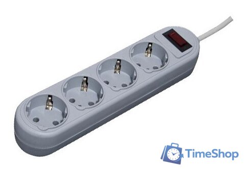 Сетевой фильтр Defender ES Lite 4 розетки, серый, 1.8 м - Изображение №1 — Интернет-магазин Time-Shop