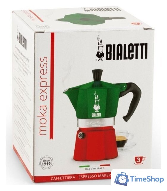 Гейзерная кофеварка Bialetti Moka Express 5322/NP (3 порции) - Изображение №4 — Интернет-магазин Time-Shop