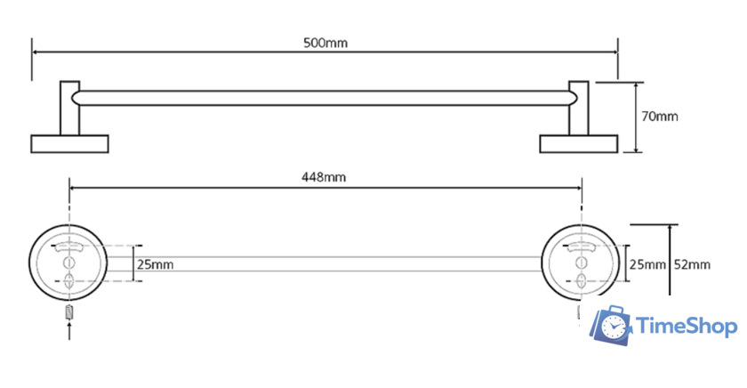 Держатель для полотенца Bemeta Trend-I 104104028C - Изображение №2 — Интернет-магазин Time-Shop