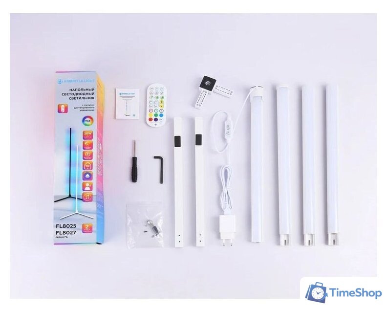 Торшер Ambrella light FL8025 WH (белый) - Изображение №2 — Интернет-магазин Time-Shop