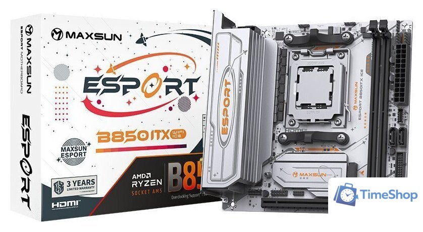 Материнская плата Maxsun eSport B850ITX WiFi Ice - Изображение №2 — Интернет-магазин Time-Shop