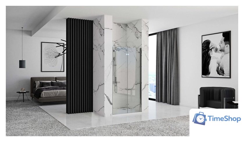 Душевая дверь Rea Molier 90 REA-K8539 (хром/прозрачное стекло) - Изображение №2 — Интернет-магазин Time-Shop