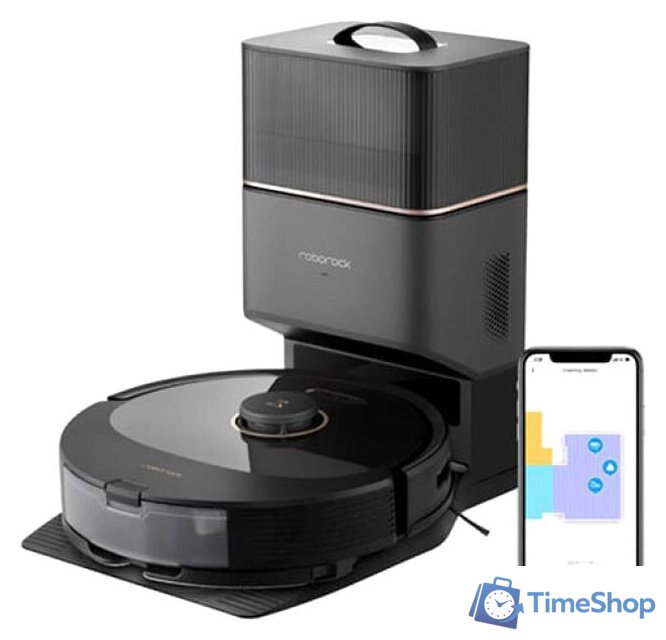 Робот-пылесос Roborock Q8 Max Plus (с русской озвучкой, черный) - Изображение №1 — Интернет-магазин Time-Shop