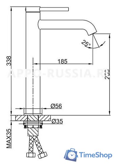 Смеситель Gappo G1006-29 - Изображение №2 — Интернет-магазин Time-Shop
