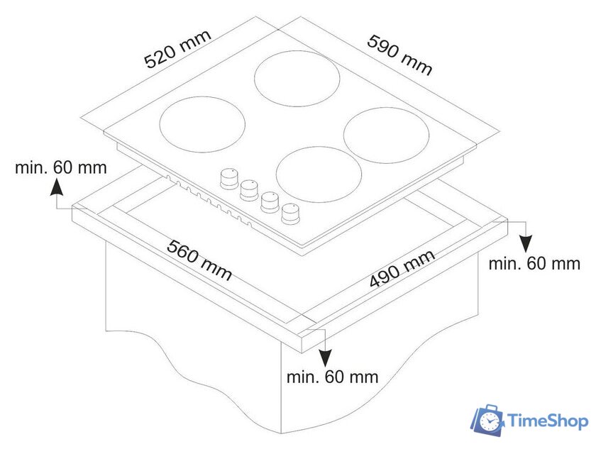 Варочная панель Simfer H60V31O512 - Изображение №5 — Интернет-магазин Time-Shop