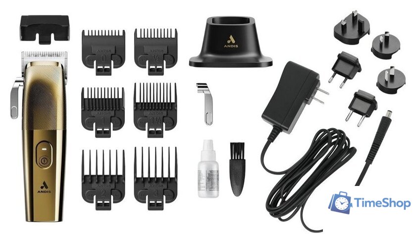 Машинка для стрижки волос Andis Envy II with stand - Gold (LCA-1) 561568 - Изображение №1 — Интернет-магазин Time-Shop