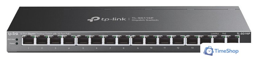 Неуправляемый коммутатор TP-Link TL-SG116P - Изображение №1 — Интернет-магазин Time-Shop