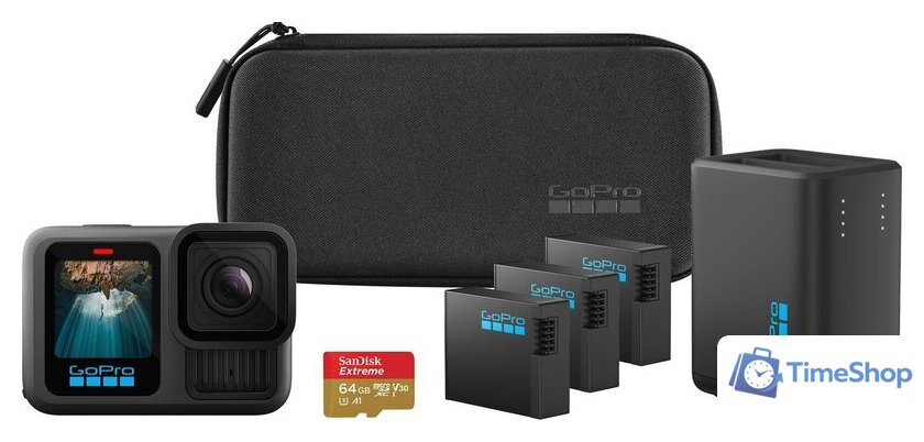 Экшен-камера GoPro HERO13 Black Extended Power Bundle - Изображение №1 — Интернет-магазин Time-Shop