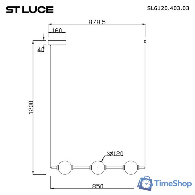 Подвесная люстра ST Luce SL6120.403.03 - Изображение №6 — Интернет-магазин Time-Shop