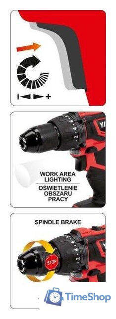 Ударная дрель-шуруповерт Yato YT-82786 (с 1-м АКБ) - Изображение №5 — Интернет-магазин Time-Shop